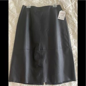 CLIO Black Leather Pencil Skirt Size 10